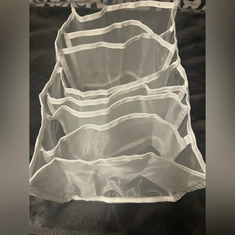 Deep White Mesh Storage Organizer